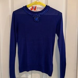 Blue, Ted Baker beaded collar sweater